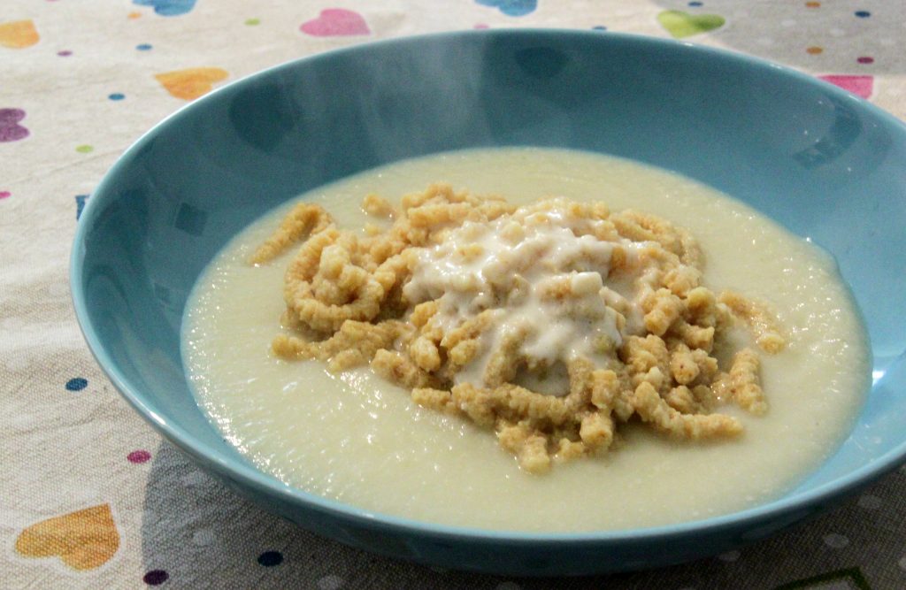 Passatelli Senza Glutine con Fonduta al Tartufo e Crema di Cavolfiore