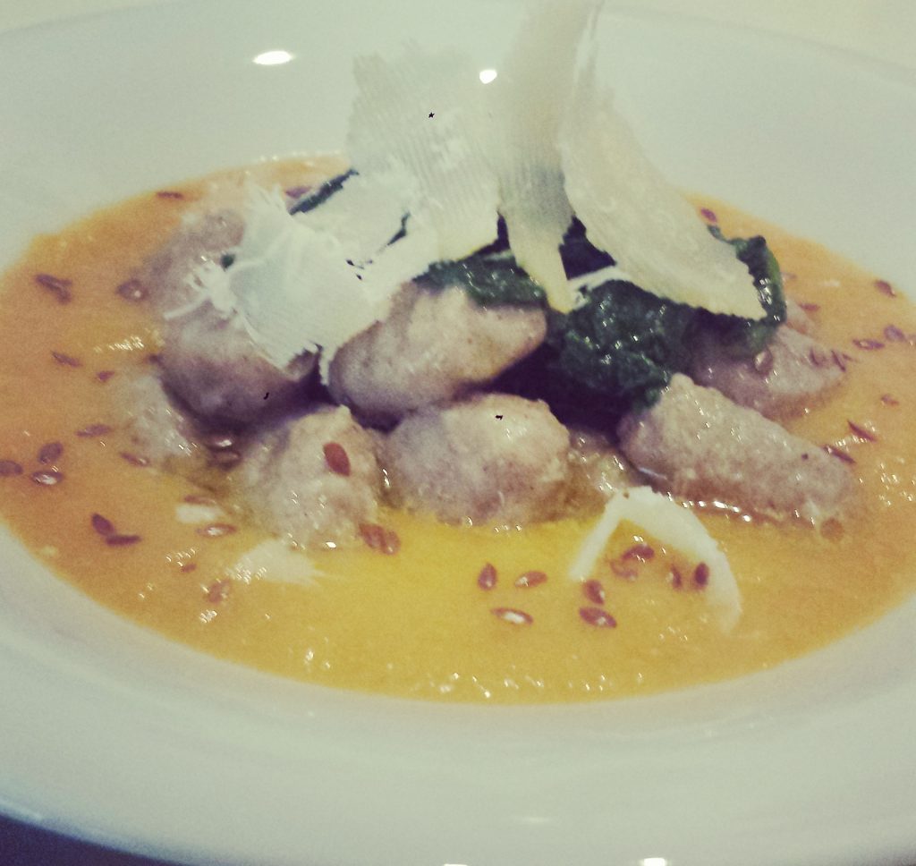 Gnocchi di Farro su Crema di Zucca