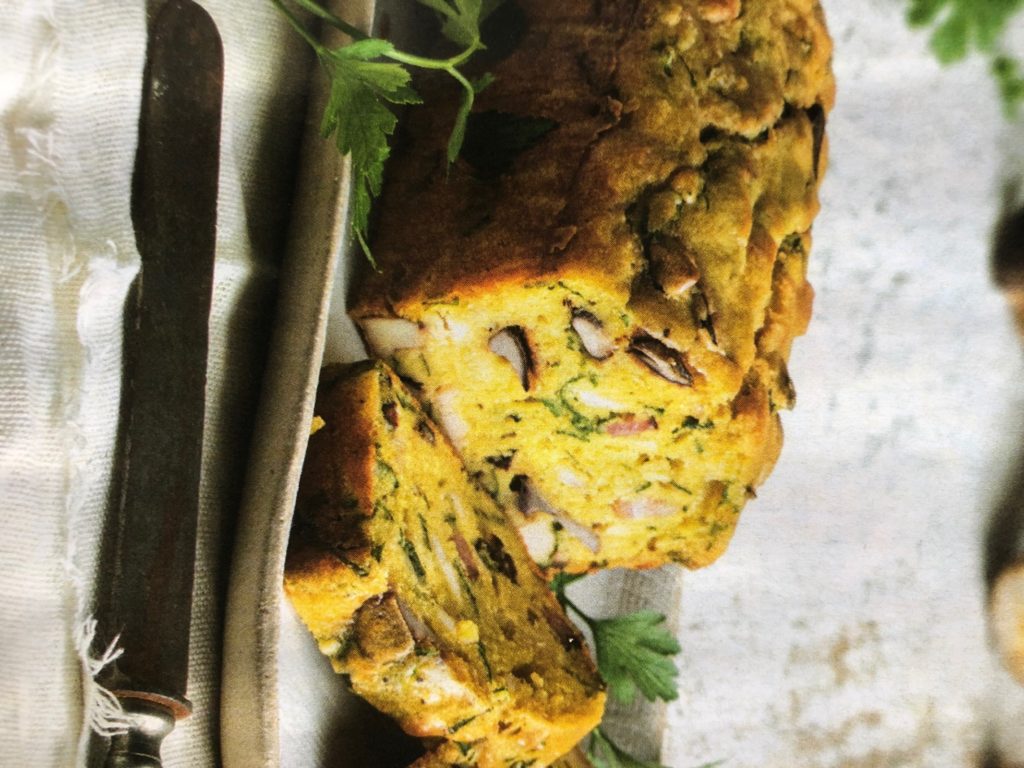Plumcake di Pollo con Porcini, Pancetta Affumicata e Spinaci