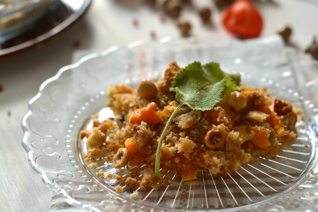 Crumble Salato di Zucca e Pane Integrale