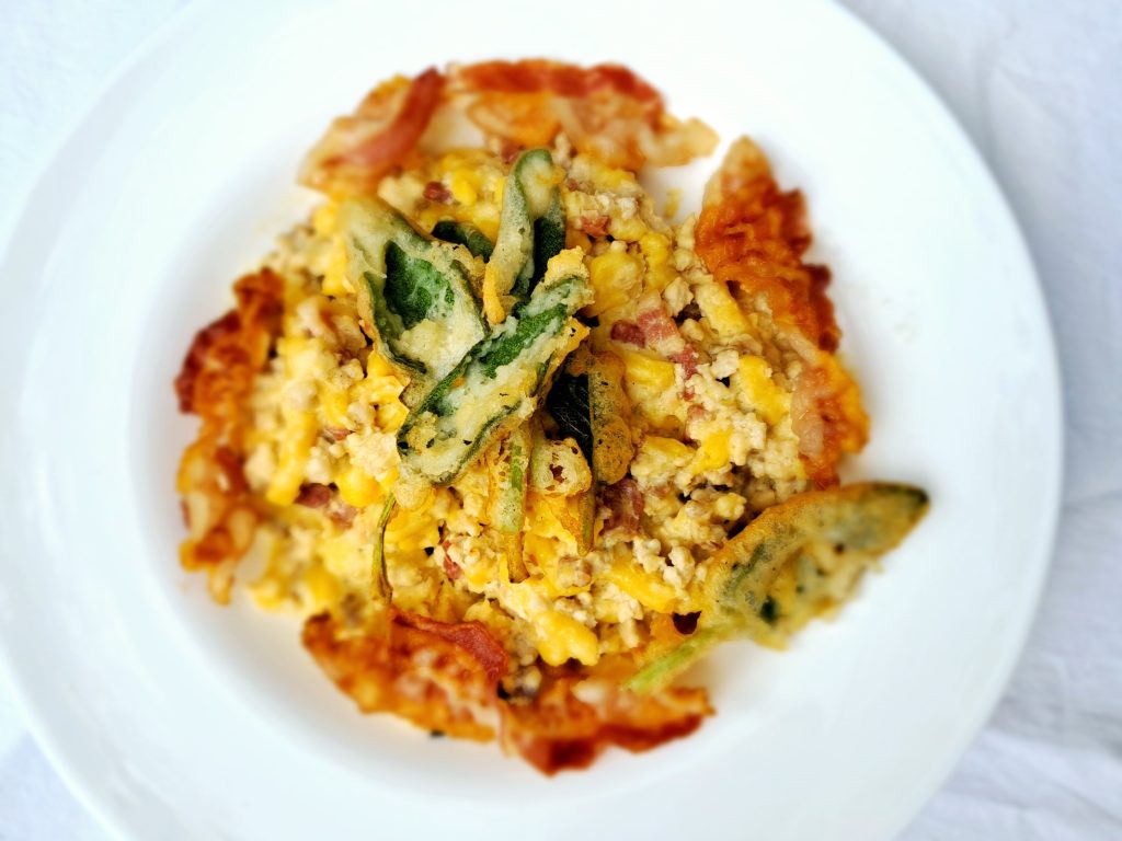 Passatelli con Ragù di Coniglio in Porchetta al Verdicchio e Salvia Fritta