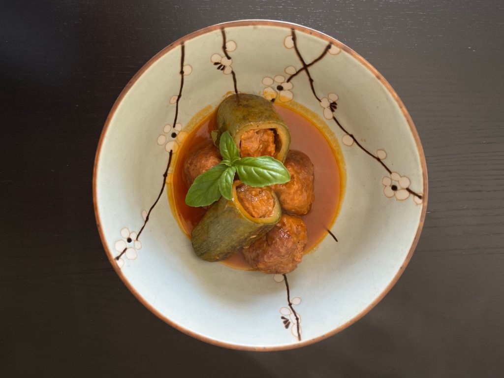 Polpette e Zucchine Ripiene allo Squacquerone
