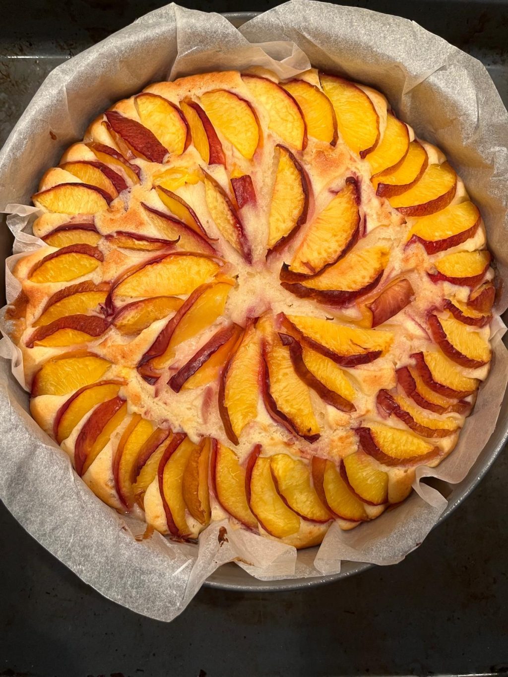 Torta di Ricotta e Pesche
