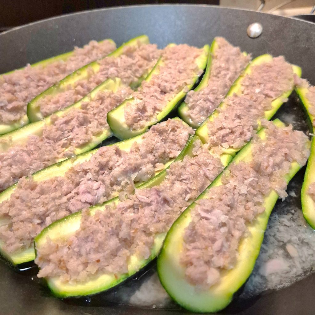 Barchette di Zucchine al Tonno in Padella